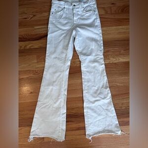 AG Adriano Goldschmied Ivory High-Rise Pants